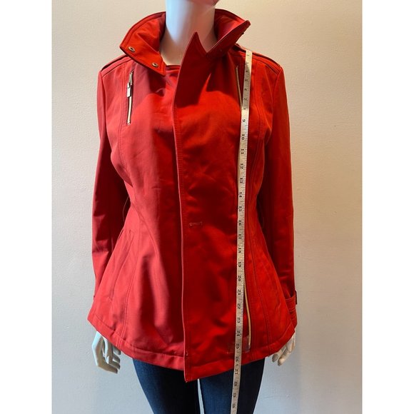 Kenneth Cole Reaction Womens Softshell Transition Jacket Turtleneck Red SZ Small - Picture 3 of 7